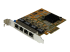 StarTech.com PCIe Gigabit-nätverkskortadapter med 4 portar - Vänster vinkel