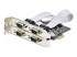 StarTech.com 4-Port Serial PCIe Card, Quad-Port PCI Express to RS232/RS422/RS485 (DB9) Serial Card, Low-Profile Bracket Incl., 16C1050 UART, TAA-Compliant, For Windows/Linux, TAA Compliant - Vänster vinkel