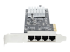 StarTech.com 4-Port 2.5Gbps NBASE-T PCIe Network Card, Intel I225-V Chip, Quad Port Computer Network Card, Multi-Gigabit NIC, PCI Express Server LAN Card, Desktop Ethernet Interface Card, PCI Express 2.0 (PR42GI-NETWORK-CARD) - Vänster sida