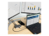 StarTech.com USB C-multiportadapter, dubbel HDMI-video, 4K 60 Hz, 2Pt 5 Gbps USB-A -hubb, 100 W strömförsörjning, GbE, SD/MicroSD, 30 cm kabel, resedocka, dockningsstation för bärbar dator - Vänster vinkel