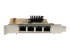 StarTech.com PCIe Gigabit-nätverkskortadapter med 4 portar - Vänster sida